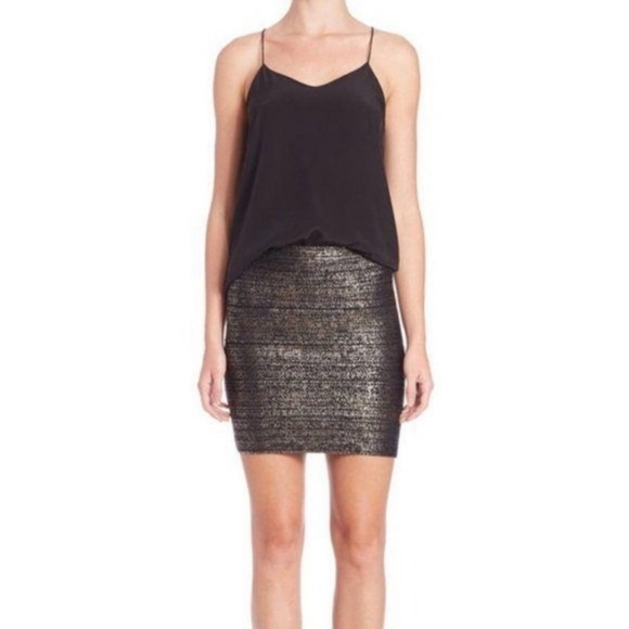BCBGMAXAZRIA Josie Metallic Print Bandage Skirt XS Y2K - Picture 8 of 8